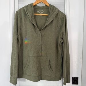 SONOMA Life & Style Khaki Green Hoodie Pullover Casual Size XL Cotton Blend